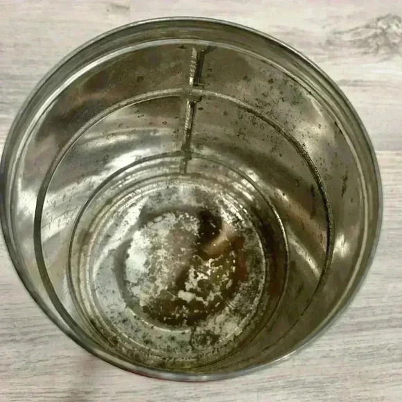 Vintage Hills Bros Coffee Can Red Tin 2lb 10 Cents Off Advertisement - No Lid - Picture 5 of 7